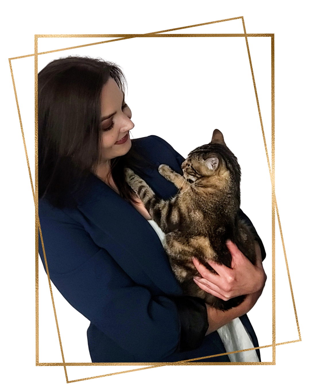 Justyna Sompolska z kotem